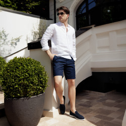 Mocassins homme 980 indigo velours lifestyle