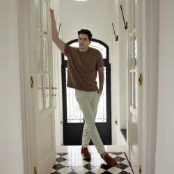 Mocassins hommes 980 camel velours lifestyle