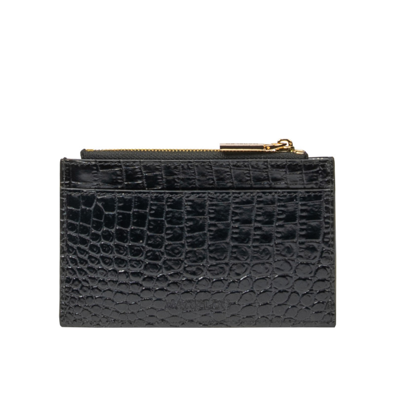Porte-cartes 209g croco verni noir