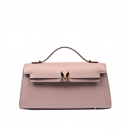 Sac à main femme bandoulière 041g rose poudre saffiano