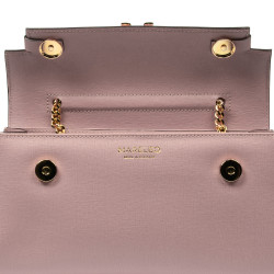 Sac à main femme bandoulière 041g rose poudre saffiano