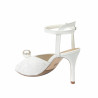 Sandales femme 1351 satin blanc