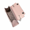 Sac à main femme bandoulière 041g 01 rose poudré saffiano