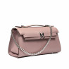 Sac à main femme bandoulière 041g 01 rose poudré saffiano