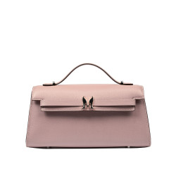 Sac à main femme bandoulière 041g 01 rose poudré saffiano
