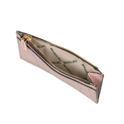 Porte-carte 209g croco rose poudré