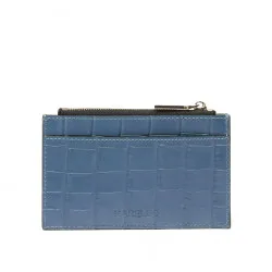 Portefeuille 209g croco bleu ciel