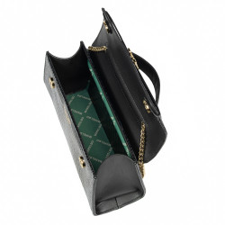 Sac à main pour femme à bandoulière 041g croco verni noir