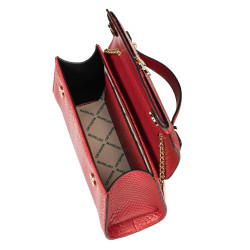 Sac à main femme à bandoulière 041g croco rouge