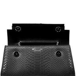 Sac à main pour femme à bandoulière 041g 01 croco noir
