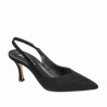 Sandales femme 1343 noir velours