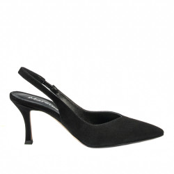 Sandales femme 1343 noir velours