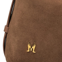 Sac à main femme 037g daim marron