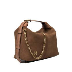 Sac à main femme 037g daim marron
