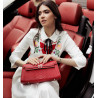Sac à main femme à bandoulière 041g croco rouge lifestyle