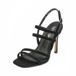 Sandales femme 1345 velours noir