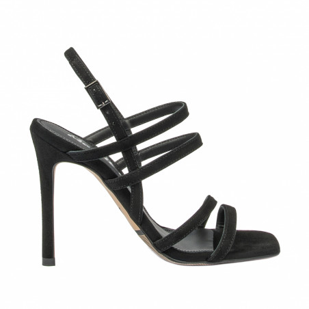 Sandales femme 1345 velours noir