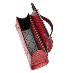Sac à main pour femme à bandoulière 041g 01 croco rouge
