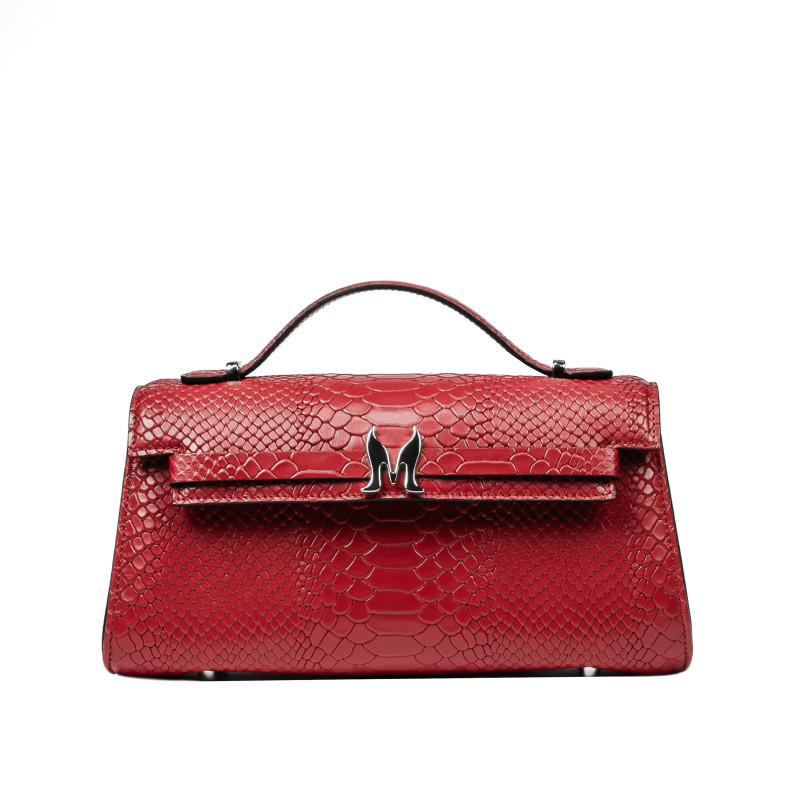 Sac à main pour femme à bandoulière 041g 01 croco rouge