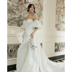 Sandales femme 1353 satin blanc