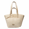 Sac de plage pour femme 044g nude+raphia