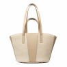 Sac de plage pour femme 044g nude+raphia