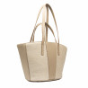 Sac de plage pour femme 044g nude+raphia