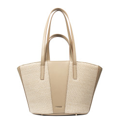 Sac de plage pour femme 044g nude+raphia