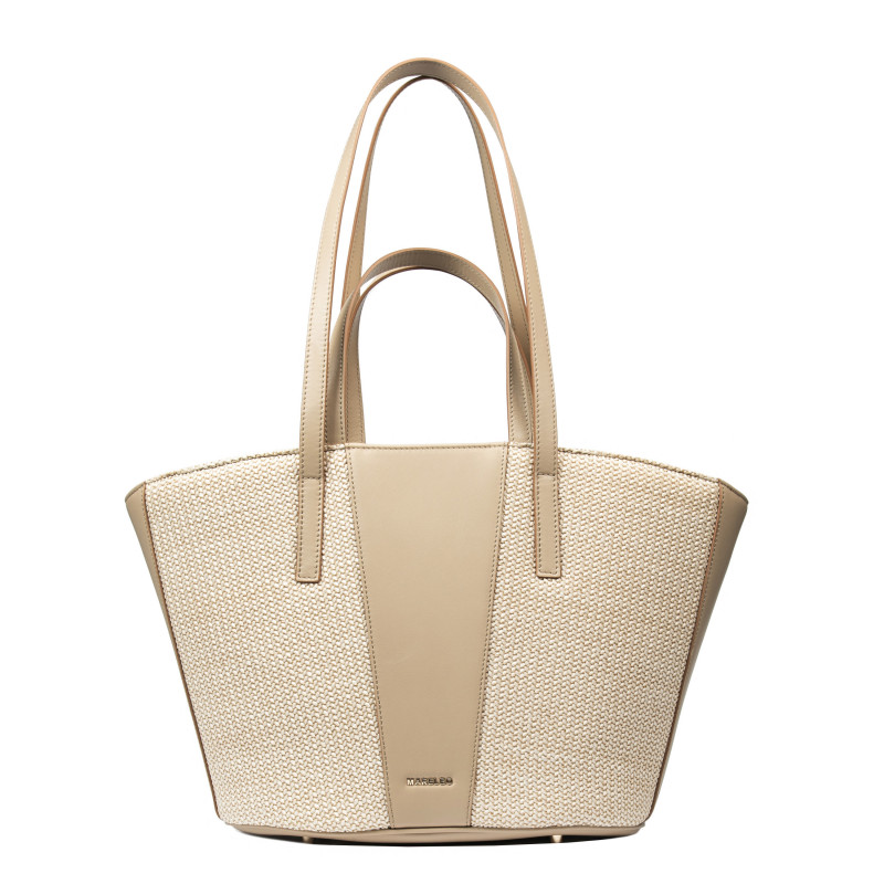 Sac de plage pour femme 044g nude+raphia