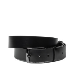 Ceinture homme 53b noir brillant