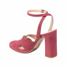Sandales femme 1347 velours rose