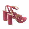 Sandales femme 1347 velours rose