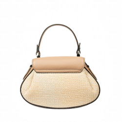 Sac à main femme 042g 01biz nude+rafia