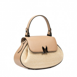 Sac à main femme 042g 01biz nude+rafia