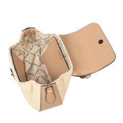 Sac à main femme 042g 01biz nude+rafia