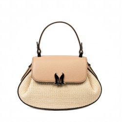 Sac à main femme 042g 01biz nude+rafia