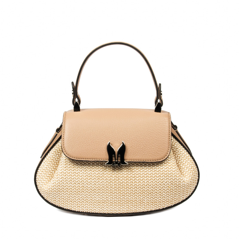 Sac à main femme 042g 01biz nude+rafia