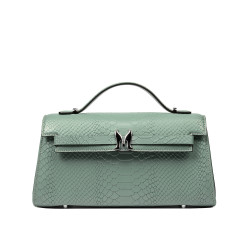Sac à main pour femme à bandoulière 041g 01 croco pistache