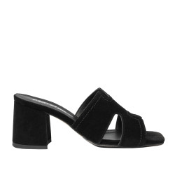 Sandales femme 1348 velours noir