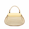 Sac à main femme 042g jaune beurre + raphia