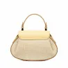 Sac à main femme 042g jaune beurre + raphia