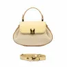 Sac à main femme 042g jaune beurre + raphia