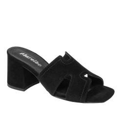 Sandales femme 1348 velours noir