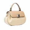 Sac à main pour femme 043g 01 nude+raphia