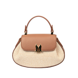 Sac à main pour femme 042g camel biz + raphia