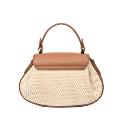 Sac à main pour femme 042g camel biz + raphia