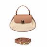 Sac à main pour femme 042g camel biz + raphia