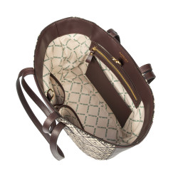 Sac de plage pour femme 044g raphia cacao