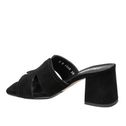 Sandales femme 1348 velours noir