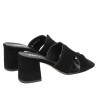 Sandales femme 1348 velours noir